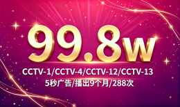 四个频道播出288次